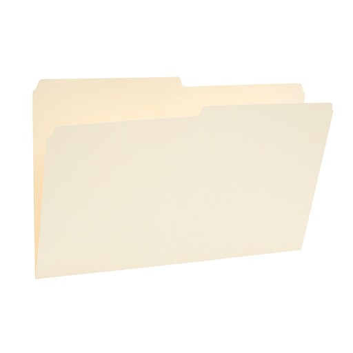 Staples® Manila File Folders, Legal, 2 Tab, Assorted Positions, 100/Box