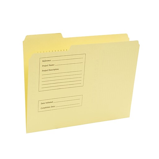 Staples® Preprinted Project File Folders, Letter, 24/Pack Staples