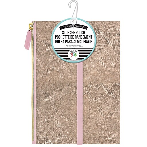 The Happy Planner® Accessory Pouch with Elastic Band Rose Gold (PLSB