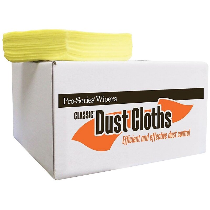 Monarch Brands Dusting Cloths, 23" x 24", Yellow, 4/Pack (NWW-DC2324-200M) image 1