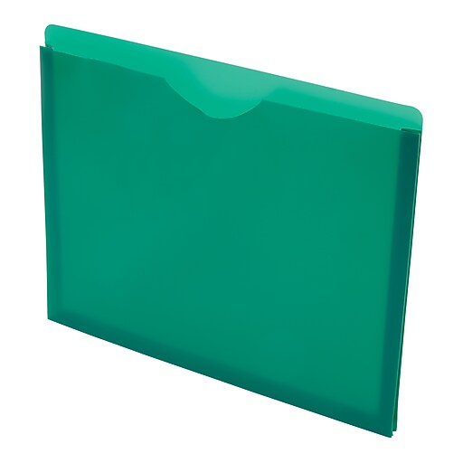 Staples® Plastic File Jacket, Letter, Assorted, 10/Pack Staples