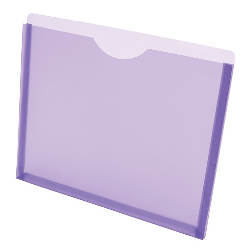 Staples® Plastic File Jacket, Letter, Assorted, 10/Pack Staples