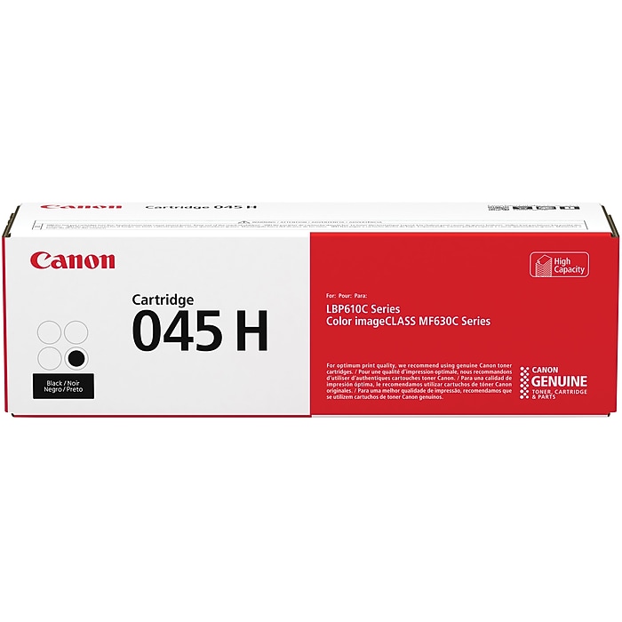 Canon 045 H Black High Yield Toner Cartridge, Prints Up to 2,800
