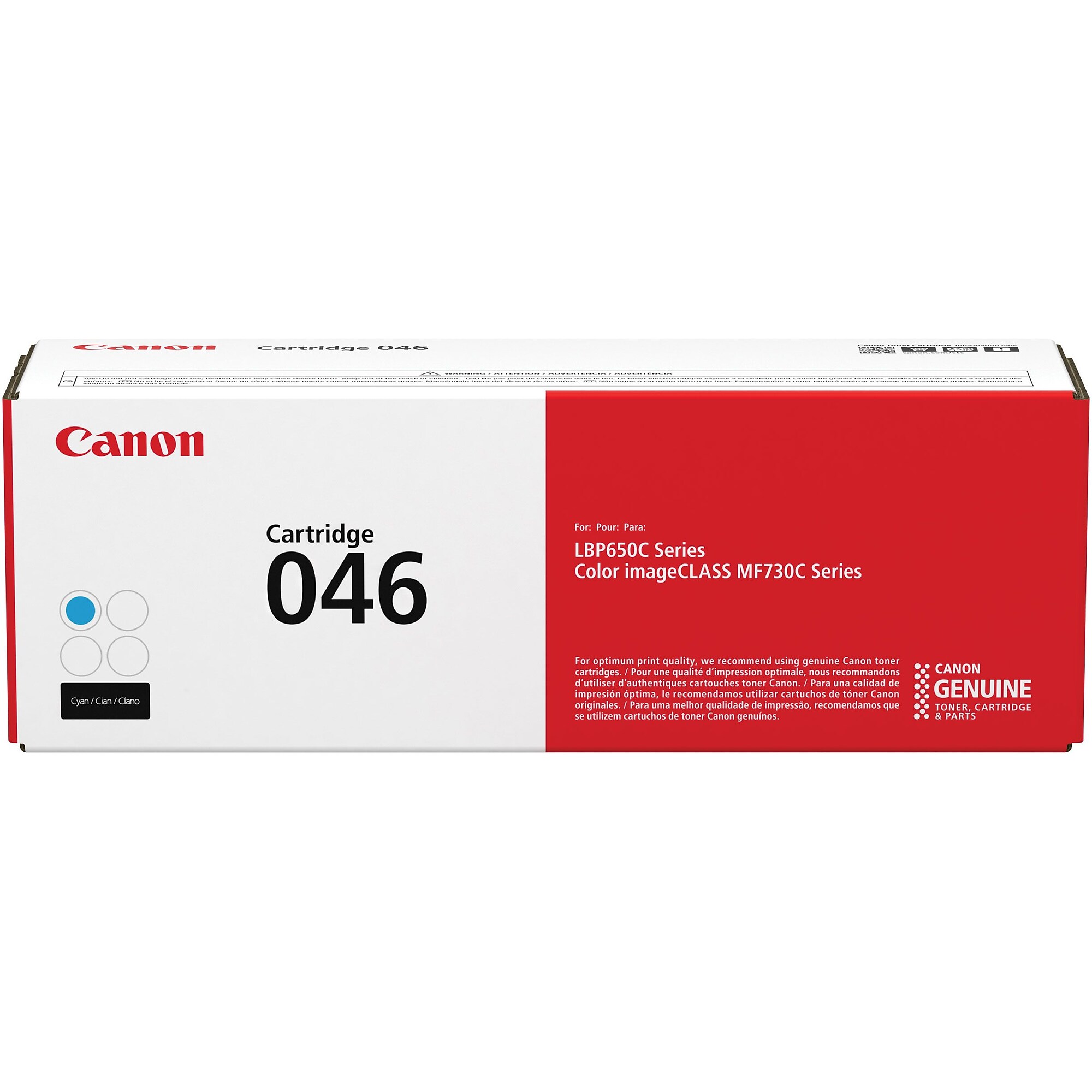 Canon 046 Cyan Standard Yield Toner Cartridge, Prints Up to 2,300 Pages (1249C001) Sansujyuku sansujyuku.com