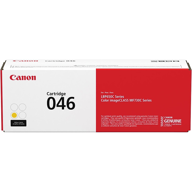 Canon 046 Yellow Standard Yield Toner Cartridge, Prints Up to 2,300 Pages (1247C001) image 1