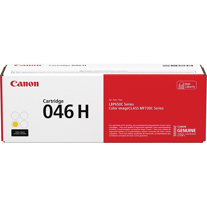 Canon 046 H Yellow High Yield Toner Cartridge, Prints Up to 5,000 Pages (1251C001) image 1