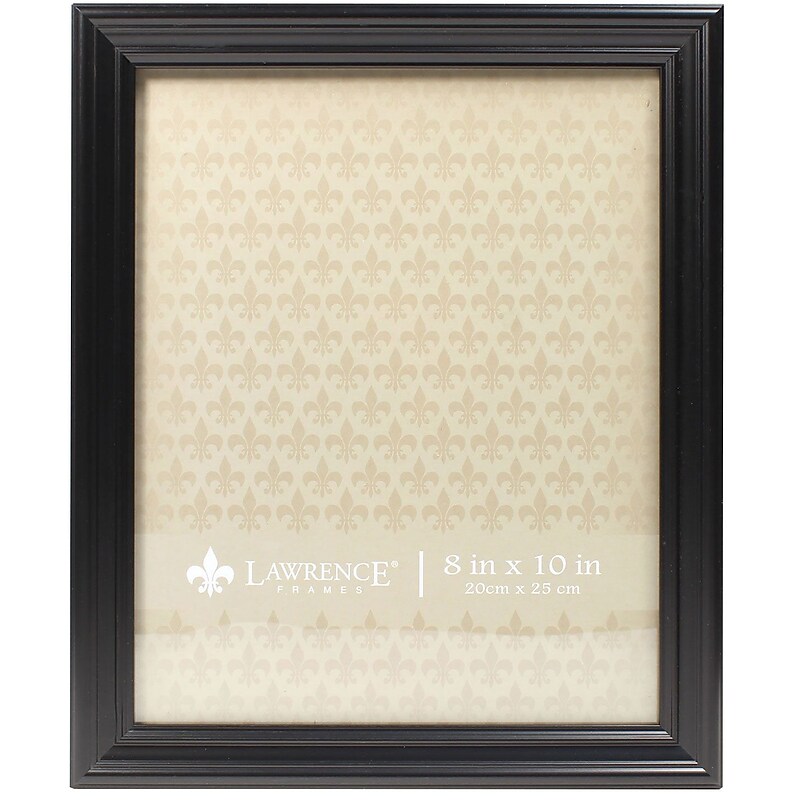Lawrence Frames 8" x 10" Classic Detailed Black Picture Frame (535480) image 1