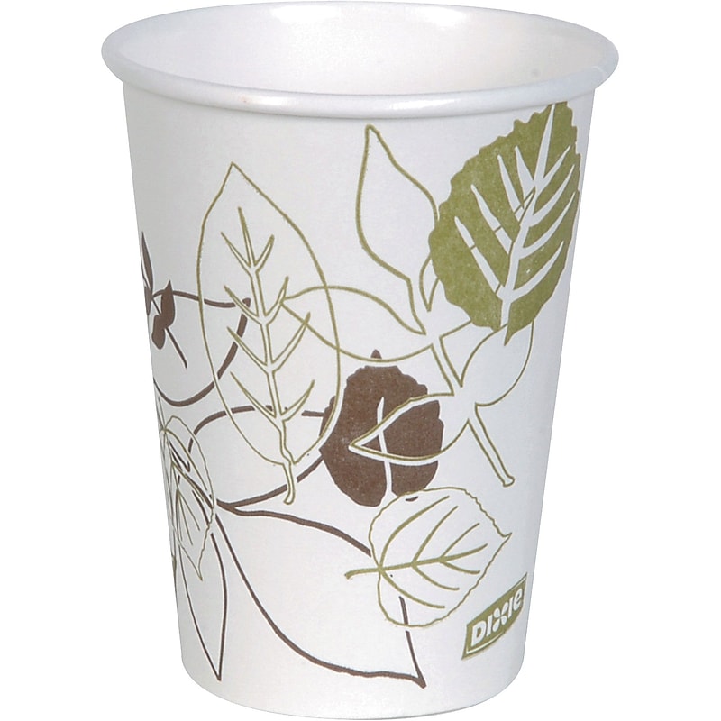 GP PRO Dixie 12 oz. Paper Hot Cup, Fits Large Lids, Pathways, 25/Pack (DXE2342WS) image 1