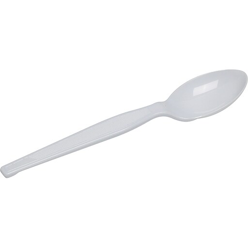 GP PRO Dixie® Bulk Polystyrene Heavy Weight Teaspoons, White, 1000/CT Staples