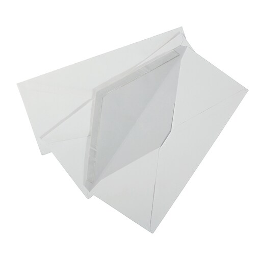 Staples Gummed 10 Envelope, 41/8" x 91/2", White, 500/Box (187013NB