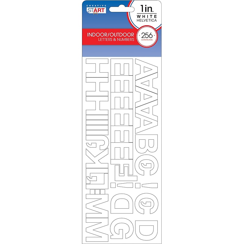 Cosco® Letter and Number, 1", Vinyl, White (98137) image 1