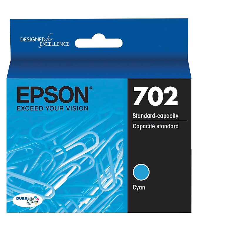 Epson T702 Cyan Standard Yield Ink Cartridge  (T702220-S) image 1