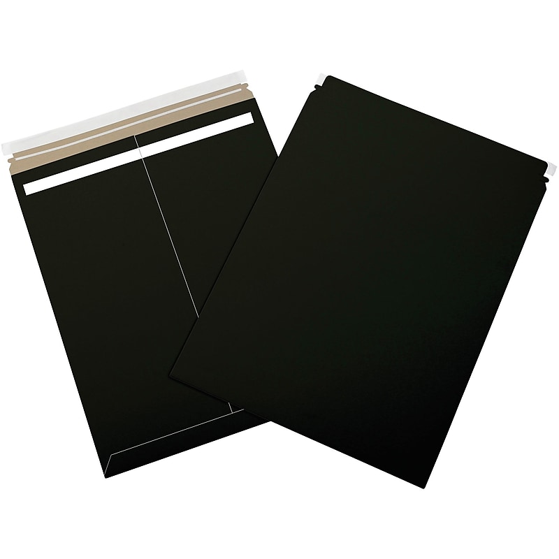 Self-Seal Flat Mailers, 17" x 21", Black, 100/Case (RM1721BK) image 1