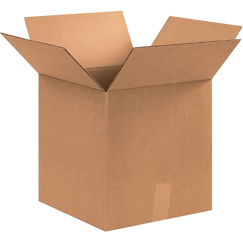 Corrugated Boxes, 12" x 12" x 13", Kraft, 25/Bundle (121213R) image 1