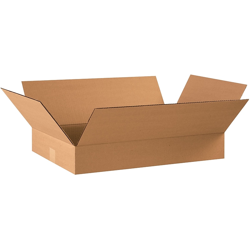 22" x 14" x 4" Shipping Boxes, Brown, 25/Bundle (22144) image 1