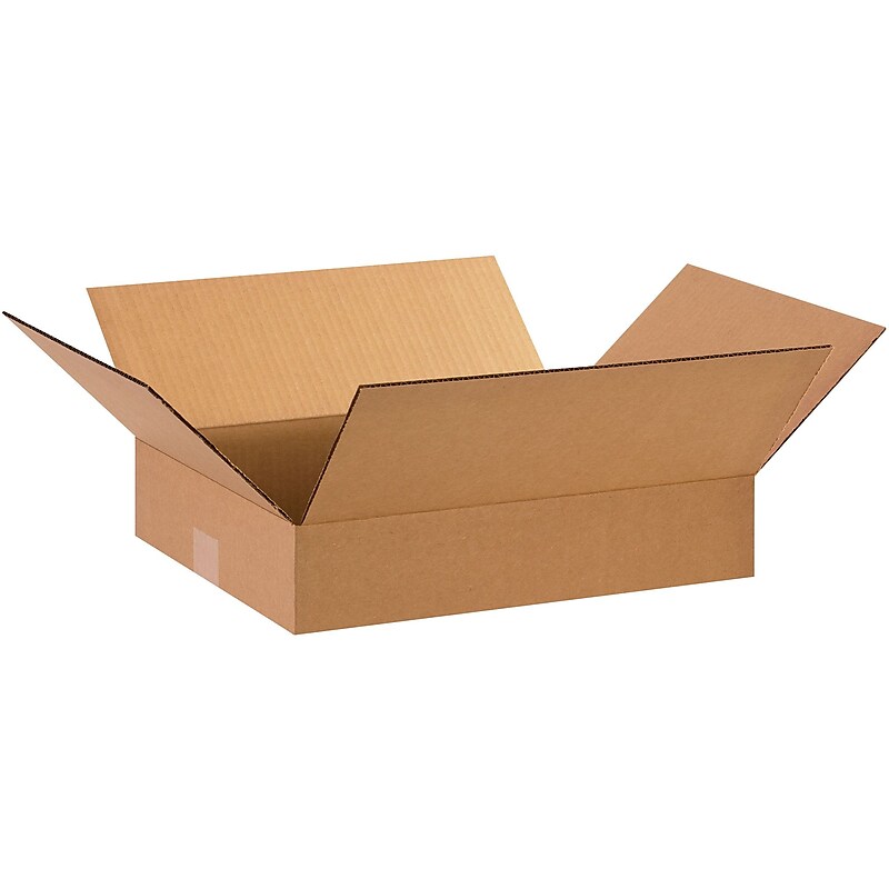 15" x 12" x 3" Shipping Boxes, Brown, 25/Bundle (15123) image 1