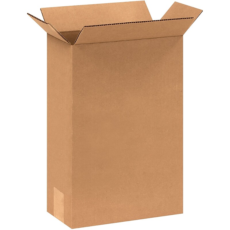 8" x 4" x 12" Shipping Boxes, Brown, 25/Bundle (8412) image 1