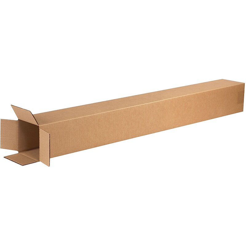 4" x 4" x 38" Shipping Boxes, Brown, 25/Bundle (4438) image 1