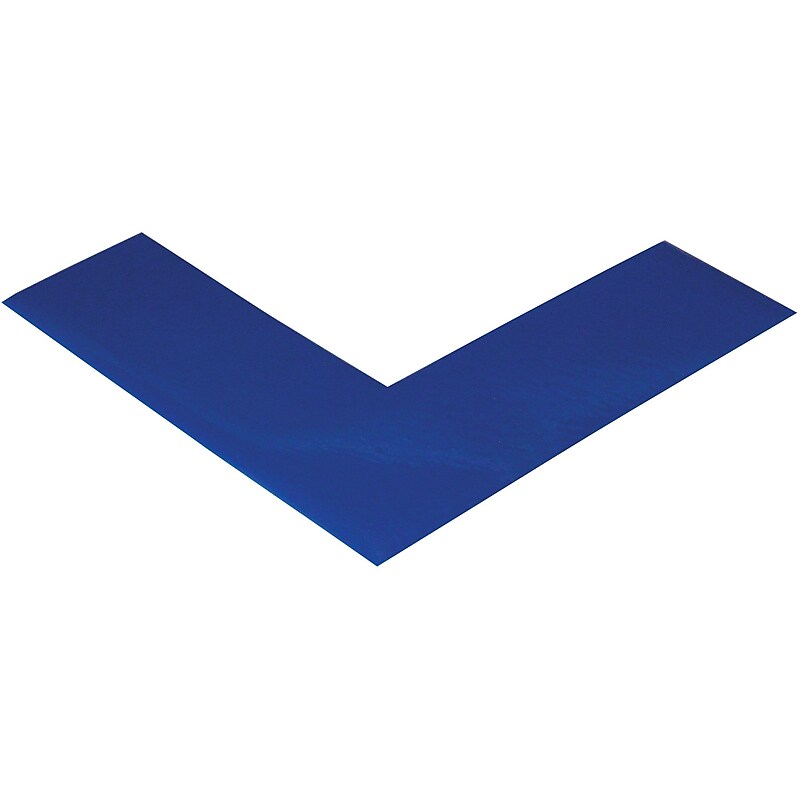 Mighty Line Deluxe Safety Tape Angles, 6" x 6" x 2", Blue, 24/Case image 1