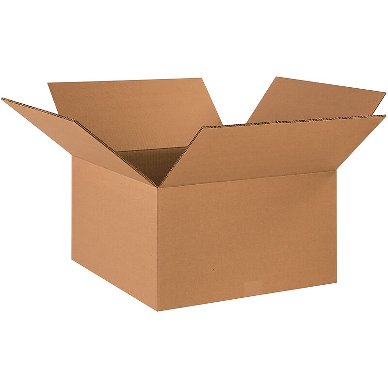 18" x 18" x 10" Shipping Boxes, Double Wall, Brown, 15/Bundle (HD181810DW) image 1