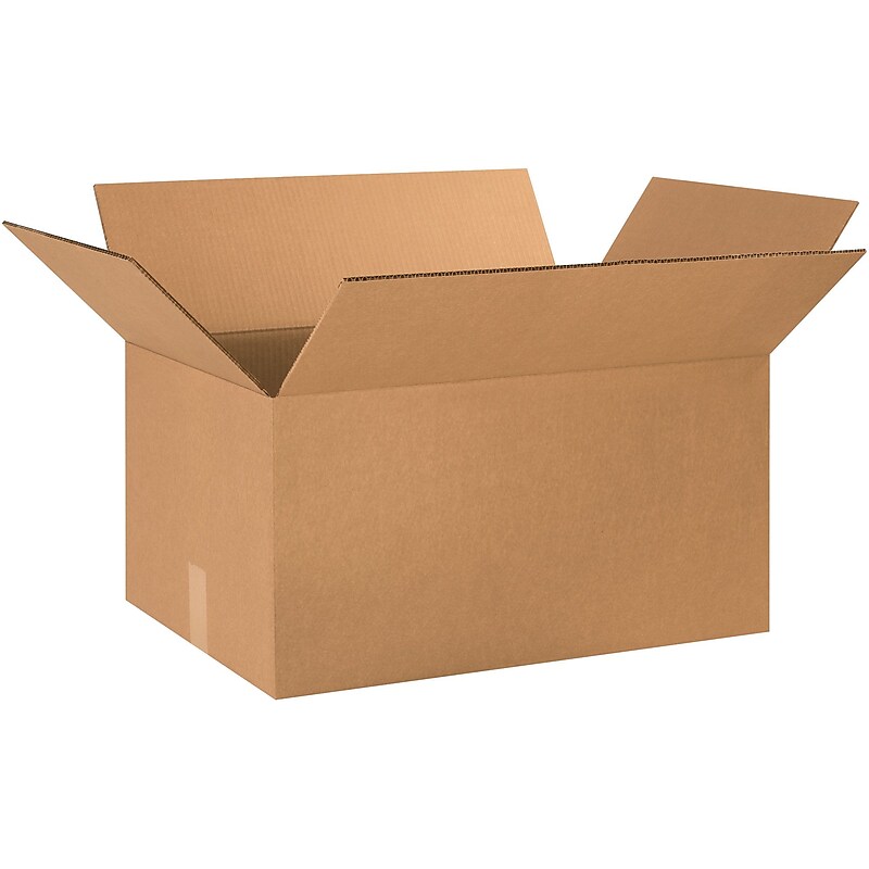 24" x 16" x 12" Shipping Boxes, Double Wall, Brown, 10/Bundle (HD241612DW) image 1