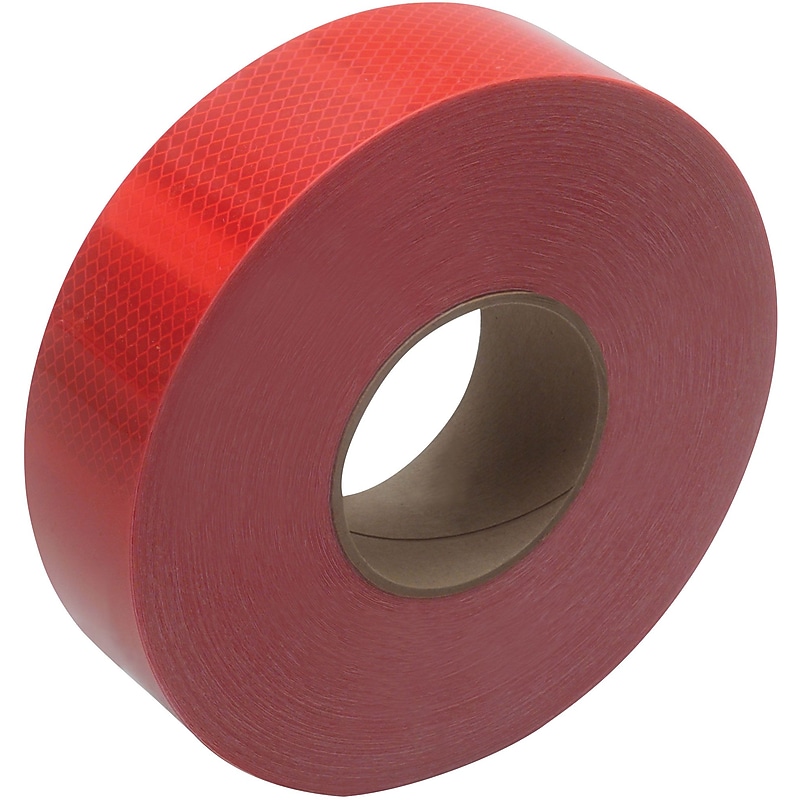 3M 983 Reflective Tape, 22 Mil, 2" x 150', Red, 1/Case image 1