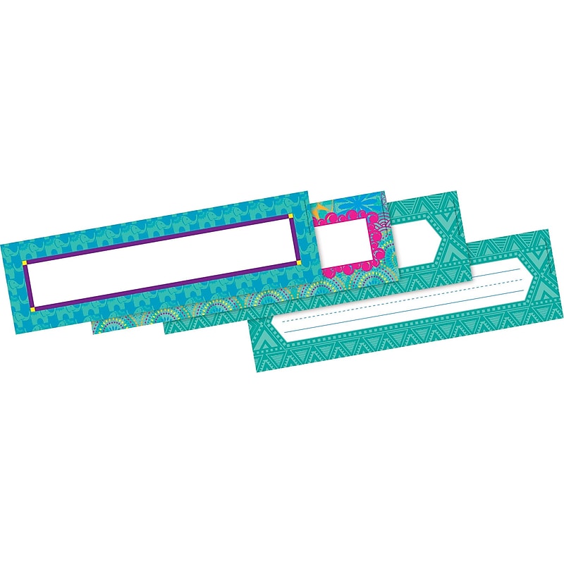 Barker Creek Bohemian School Name Plates, 12" x 3.5", 36/Pack (BC1438) image 1