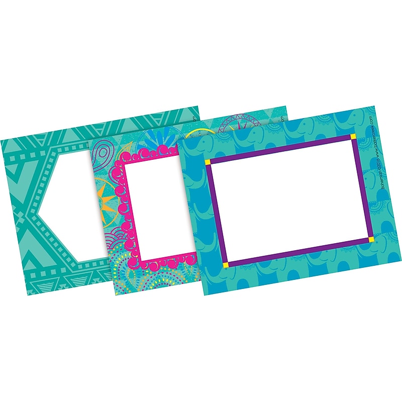 Barker Creek Self-adhesive Bohemian School Name Tags, 2.75" x 3.5", 45/Pack (BC1538) image 1