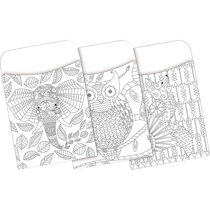 Barker Creek Color Me! Boho Library Pockets, 5.125" x 3.5", 30/Pack (BC1240) image 1