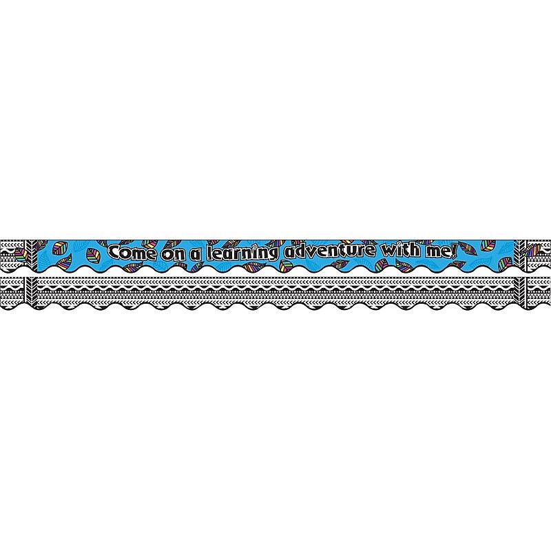 Barker Creek Double-Sided Scalloped Border, 36"' x 2.25", Learning Adventure, 13/Pack (BC914) image 1