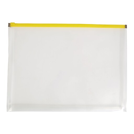 Staples® Poly Zip Envelopes, Assorted Color Zip, Legal Size Staples