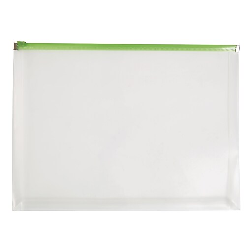 Staples® Poly Zip Envelopes, Assorted Color Zip, Legal Size Staples