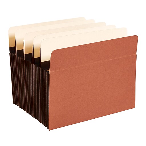 Staples® 31/2" HeavyDuty Expanding Pockets, Letter Size, Brown, 10