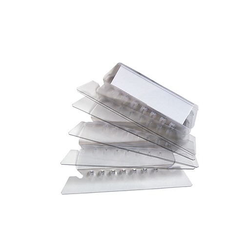 Staples® Plastic Tabs, Clear, 2" x 5/8", 25/Pack Staples
