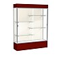 Waddell Spirit 60"W x 80"H x 16"D Lighted Floor Case, Plaque Back, Satin Finish, Maroon Base and Top~#|#~s1080433_sc7