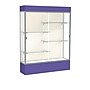 Ghent Spirit 60"W x 80"H x 16"D Lighted Floor Case, Plaque Back, Satin Finish, Purple Base and Top~#|#~s1080436_sc7