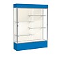 Ghent Spirit 60"W x 80"H x 16"D Lighted Floor Case, Plaque Back, Satin Finish, Royal Blue Base and Top~#|#~s1080437_sc7