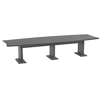 Safco Sterling 12' Boat Shaped Laminate Conference Table, Textured Driftwood (STC12TDW)