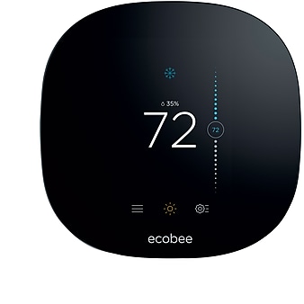 ecobee 3 Lite 2.0 WiFi Smart Thermostat, White/Black/Silver (EB-STATE3LT-02)