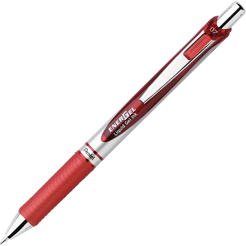 Pentel EnerGel Deluxe RTX Gel Pen, Medium Point, Red Ink (BL77-B) image 1