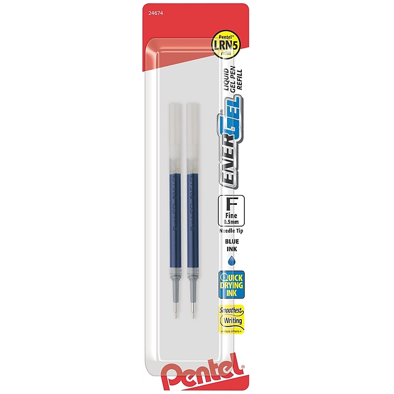 Pentel® Gel Ink Refill for EnerGel,  Fine, Blue2/Pack (LRN5BP2C) image 1
