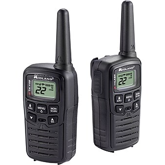 Midland X-Talker T10 Portable Two-Way Radio, Black, 2/Pack