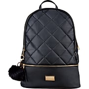 Staples Newbury Quilted Backpack with Tassel, Black (51035)