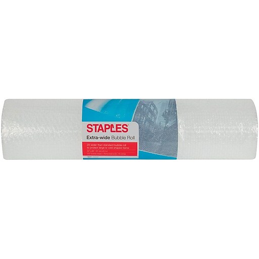 Staples 3/16" Extra Wide Bubble Roll, 24" x 20', Clear (27167) at Staples