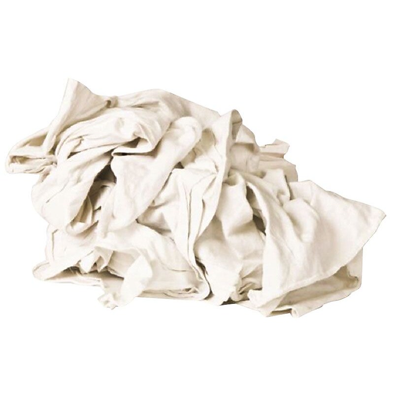 Monarch Brands Fabric Cleaning Rags, White, 5 lbs. (N020-W43-5) image 1