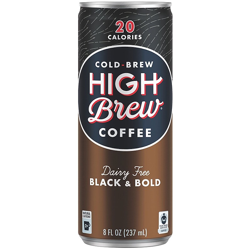 High Brew Coffee, Black & Bold, 8 Oz., 12/PK image 1