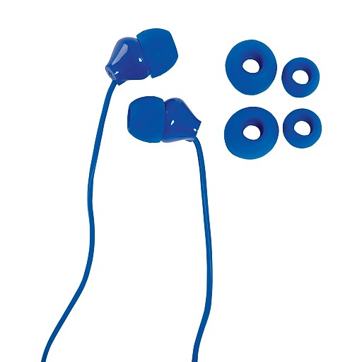 Staples Earbuds with Microphone, Blue at Staples