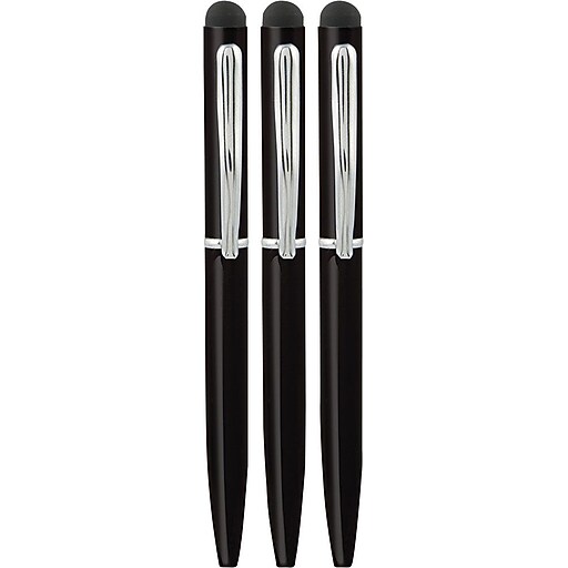 Staples 2in1 Stylus and Pen, 3Pack, Black at Staples