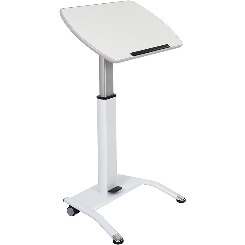 Luxor Pneumatic Height Adjustable Lectern, White (LX-PNADJ-WH) image 1