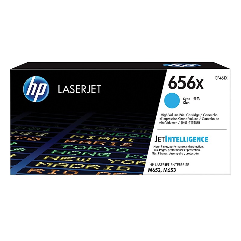HP 656X Cyan High Yield Toner Cartridge (CF461X) image 1